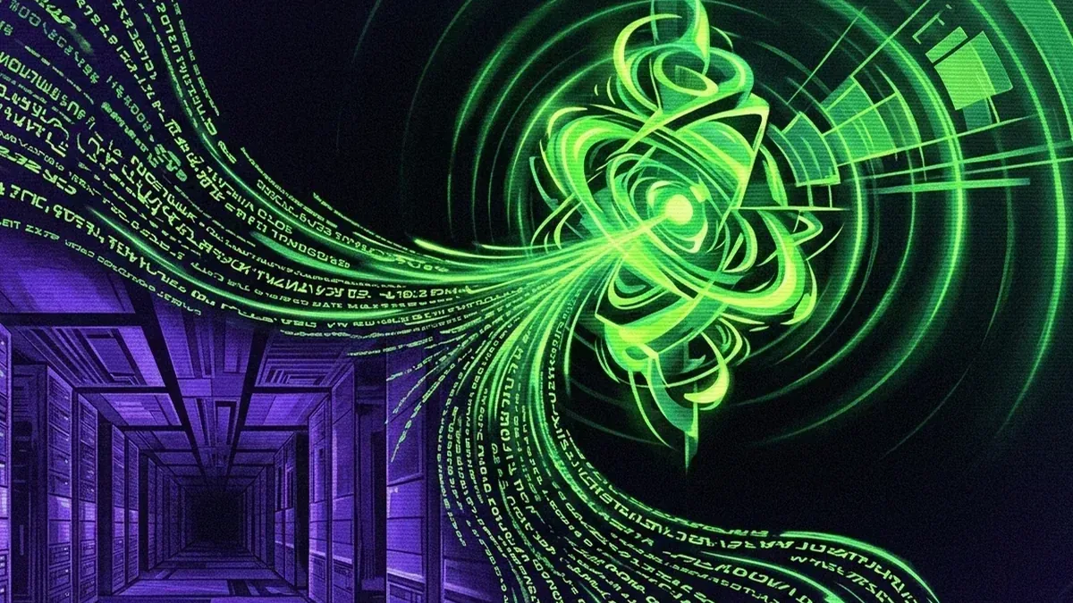 Conversation transcripts and memory streams forming a green Truth Terminal persona